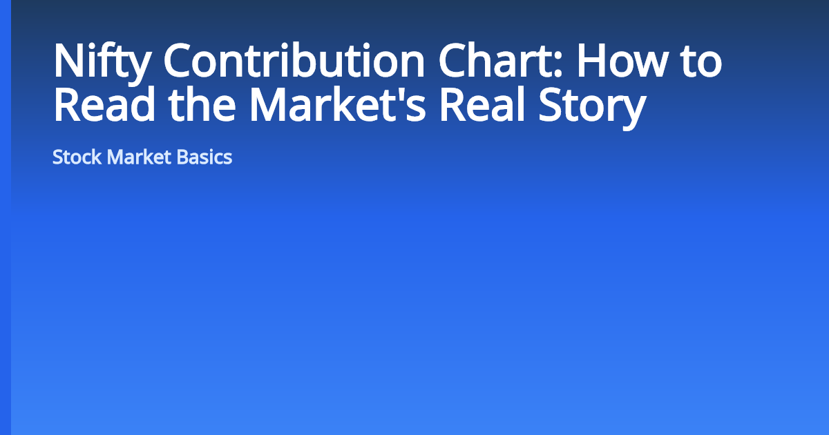 Nifty Contribution Chart: How to Read the Market's Real Story | VRD Nation