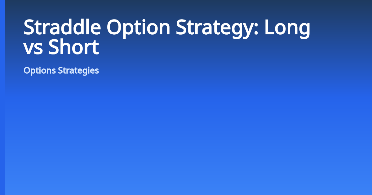 V Option Straddle Option Strategy: Long vs Short | VRD Nation